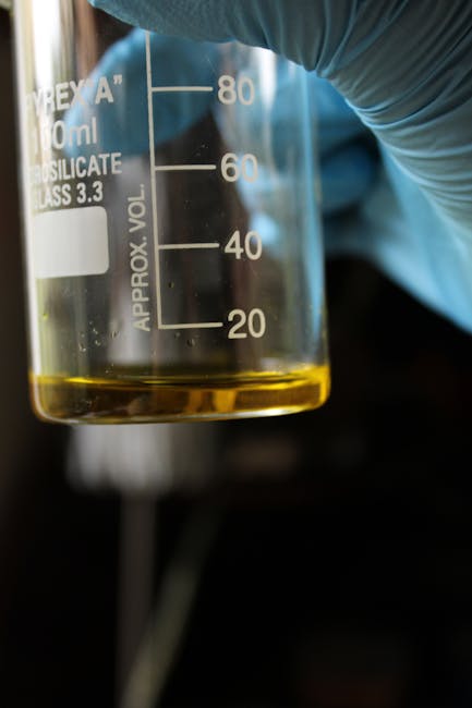 Scientific lab beaker representing biological analysis